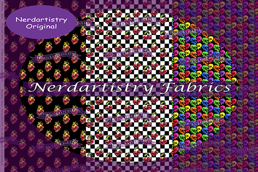 Pre-Order: Cherry Skull Tribrid - Fabric By The Yard