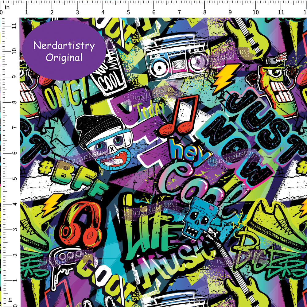 Patreon Pre-Order: Jammin Graffiti - Fabric By The Yard