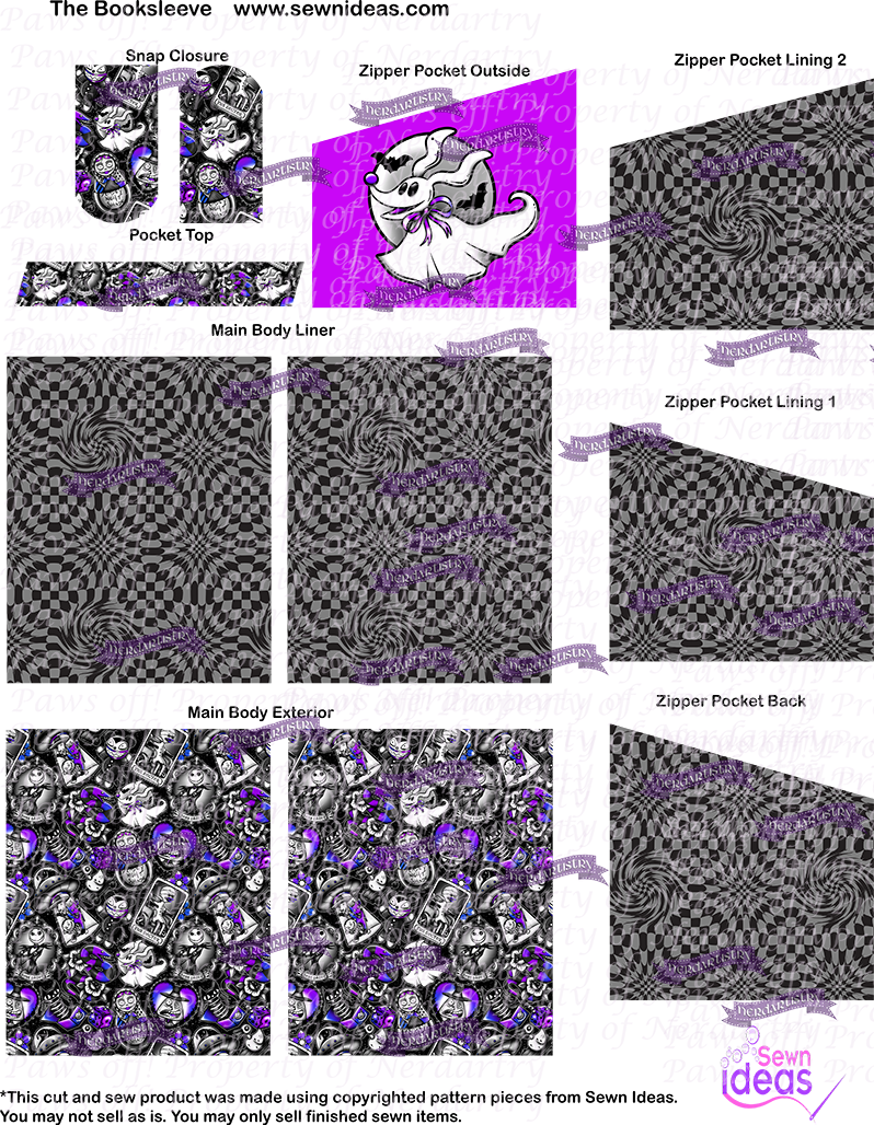 Halloween Town Dog - Cut and Sew - Sewn Ideas Booksleeve