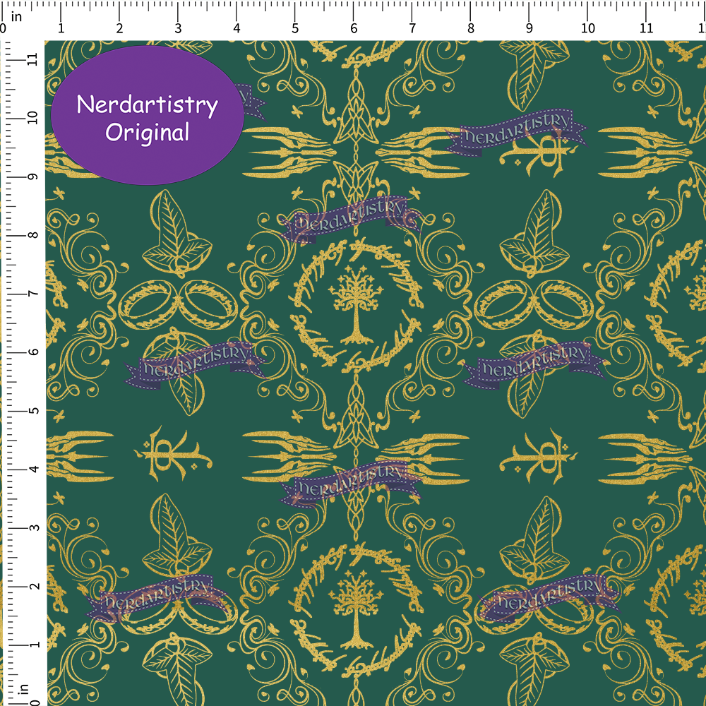 Patreon Pre-Order: The Rings Demask - Fabric By The Yard