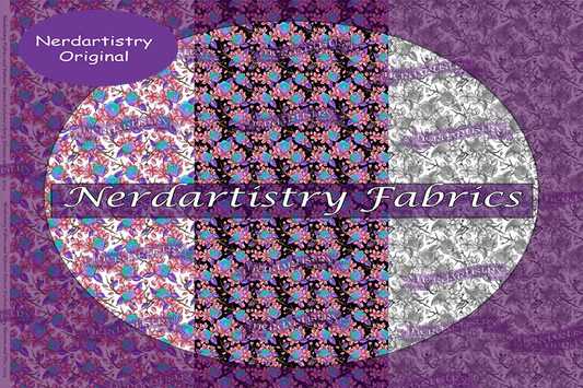 Patreon Pre-Order: Cherry Blossoms and Dice - Tribrid - Fabric By The Yard