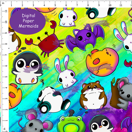 Patreon Pre-Order: Critters Main No Words - Fabric By The Yard