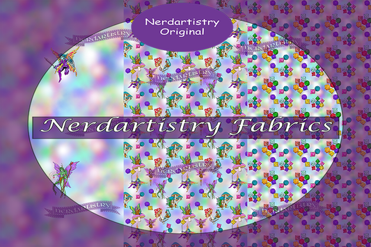 Patreon Pre-Order: Fae and Dice - Paladin and Druid - Bag Panel - Fabric By The Yard