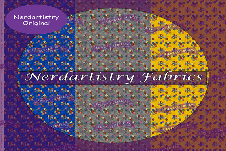 Pre-Order: Fantasy Dragons Dice Tribrid - Fabric By The Yard