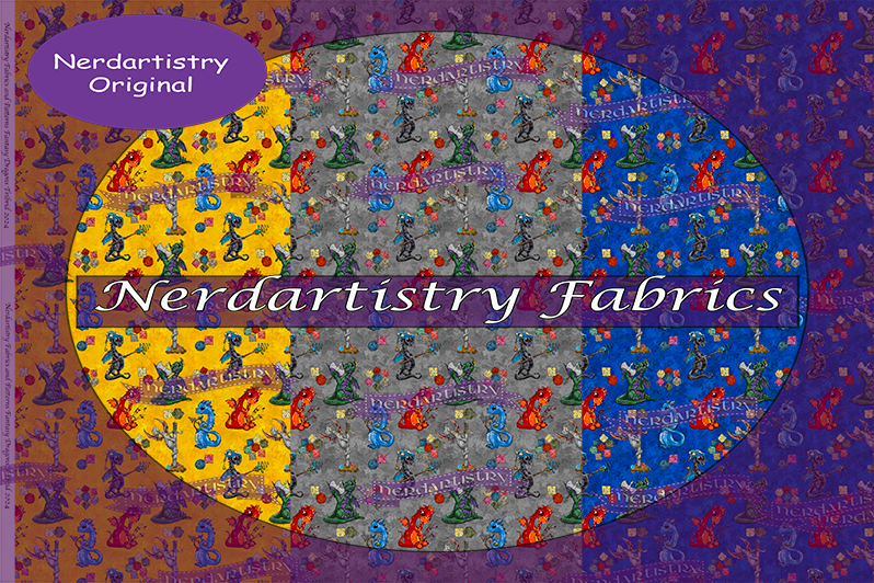 Pre-Order: Fantasy Dragons Tribrid - Fabric By The Yard