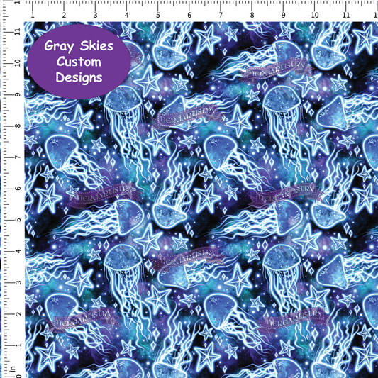 Pre-Order: Galactic Blue Jelly - Fabric By The Yard