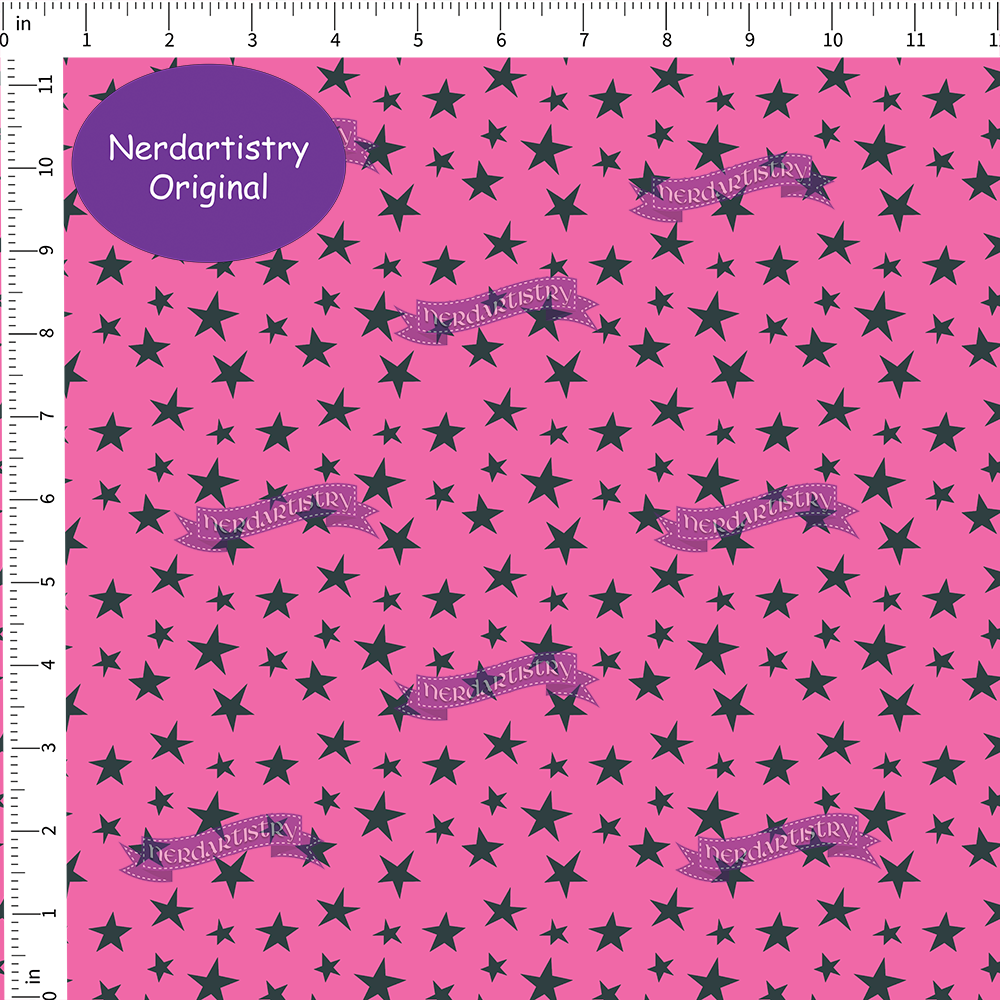 Pre-Order: Gray Stars on Pink Coordinate - Fabric By The Yard