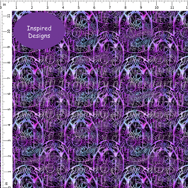 Pre-Order: Sun & Moon Stained Glass Coordinates  - Fabric By The Yard