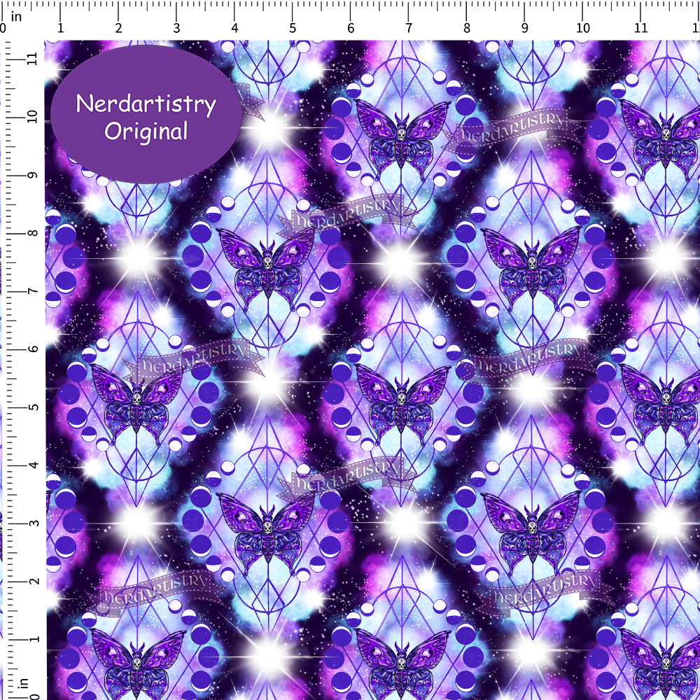 Patreon Pre-Order: Lunar Butterfly Blue - Fabric By The Yard