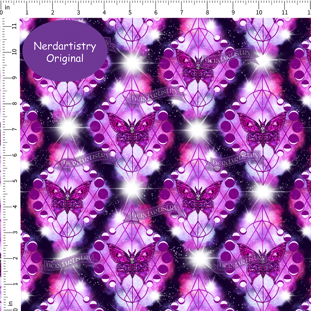 Patreon Pre-Order: Lunar Butterfly Purple - Fabric By The Yard