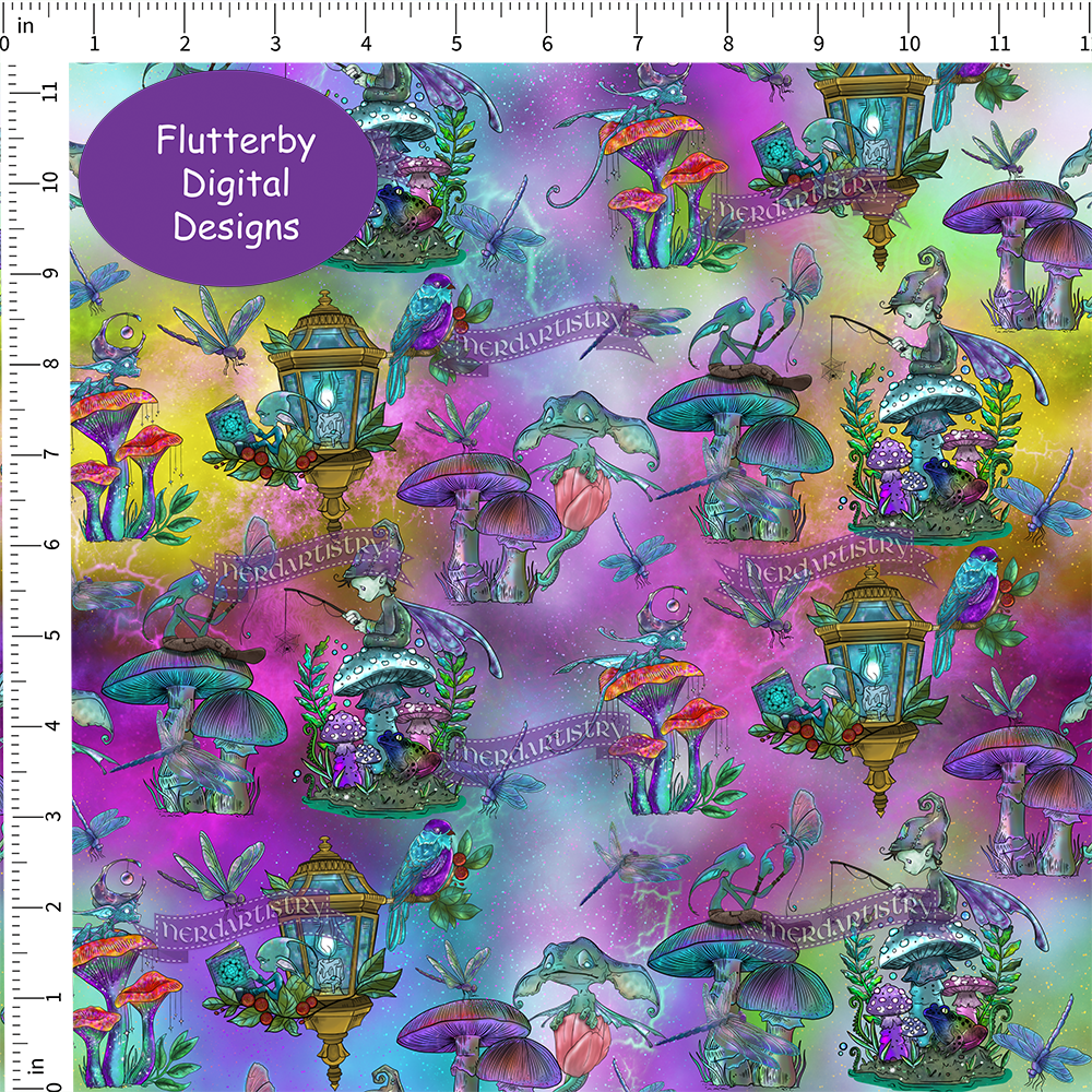 Pre-Order: Galaxy Magical Creatures - Fabric By The Yard