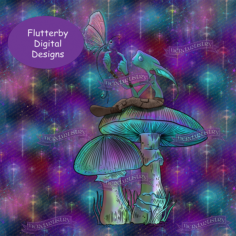 Flawed: Magical Creatures Mushroom Panel Fabric