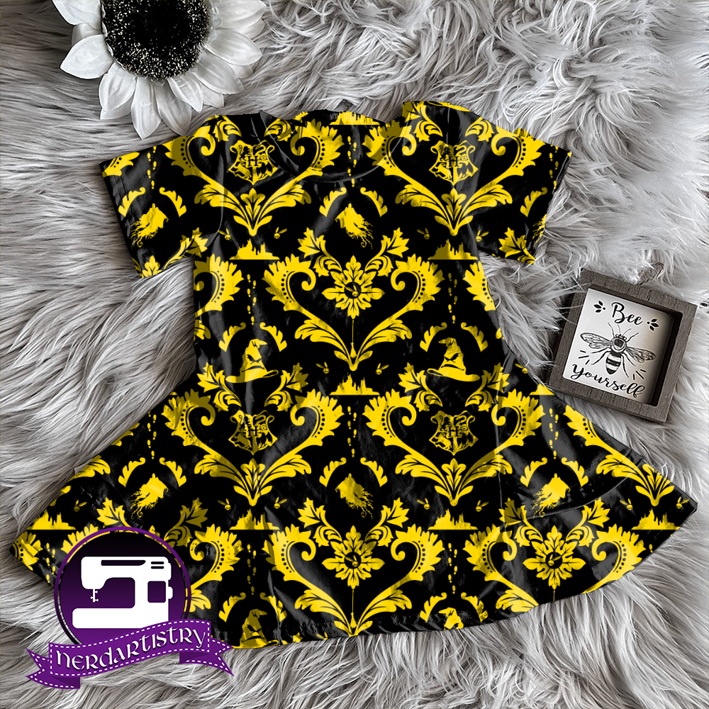 Patreon Pre-Order: Houses Demask - Yellow and Black - Fabric By The Yard