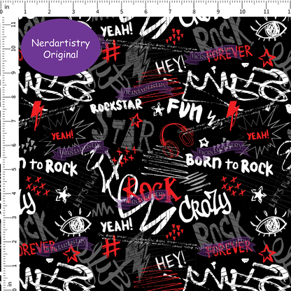 Patreon Pre-Order: Rockstar Graffiti  - Fabric By The Yard