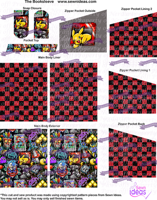 Halloween Gamer Yellow Mouse - Cut and Sew - Sewn Ideas Booksleeve