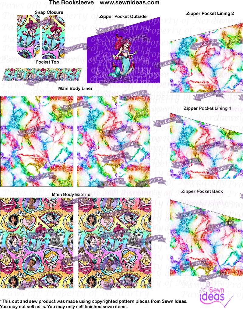 Pre-Order: Tattoo Mermaid Princess - Cut & Sew - BookSleeve