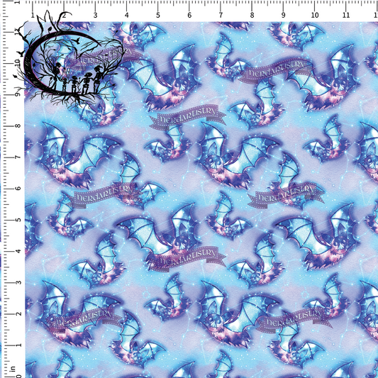 Pre-Order: Watercolor Galaxy Bats Psychedelic - Fabric By The Yard