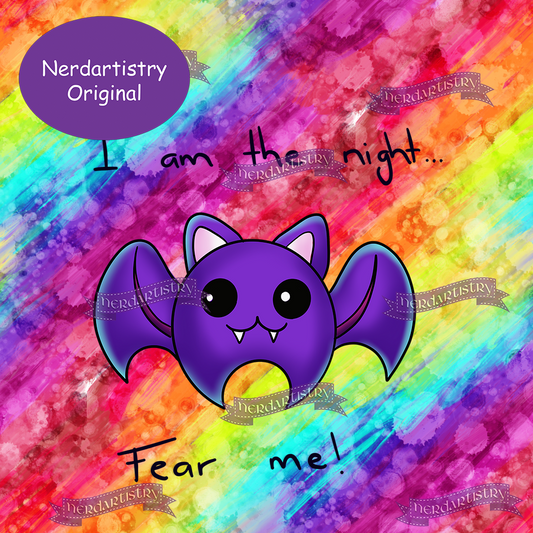 I Am The Night Fear Me Panel Fabric