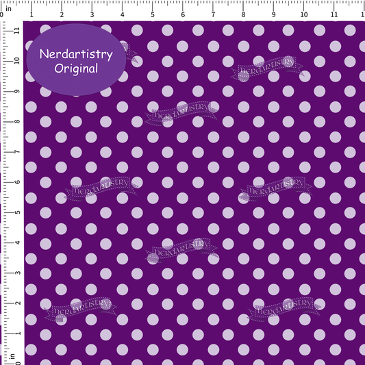 Polka Dots Coordinate - Light Purple on Purple Fabric By The Yard